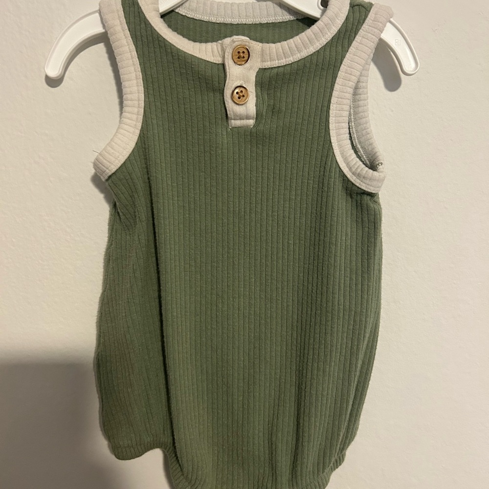 Cat & Jack Olive Green Ribbed Tank Top